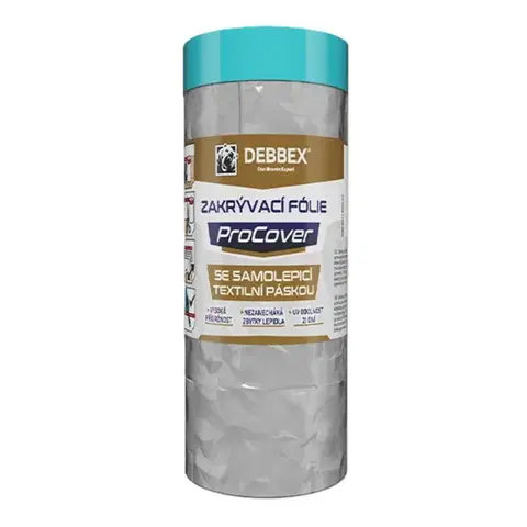 Den Braven Zakrývací fólie s textilní páskou - 55cm x 33m
