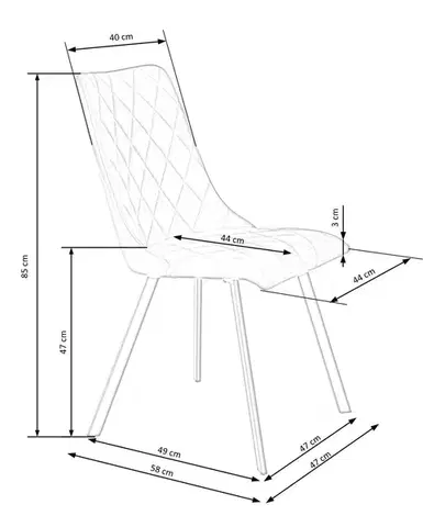 HALMAR Designová židle K450 šedá