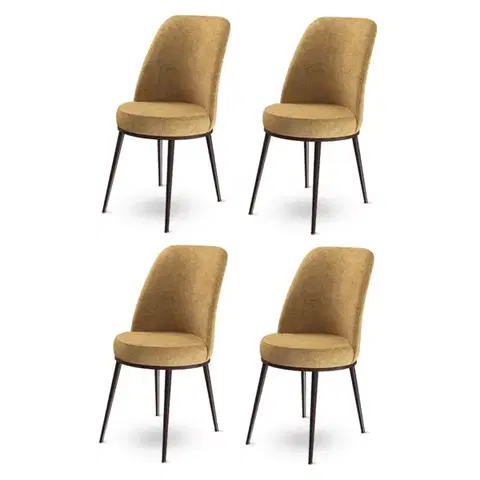Sada jídelních židlí Dexa Cappuccino and Brown, 4 ks, 4 ks