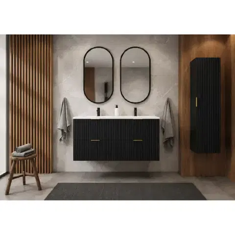 Elvisia Skříňka pod umyvadlo FLOW Black 80 2S | 80 cm