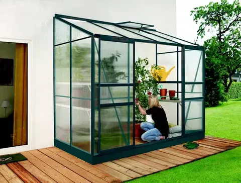 Skleník VITAVIA IDA 3300 polykarbonát zelený Dekorhome