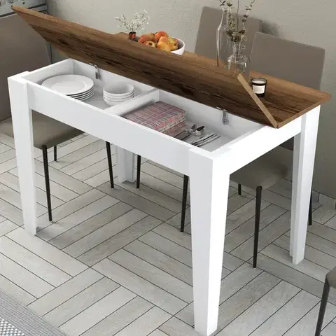 Kuchyňský stůl Kiev 511 - Walnut, White