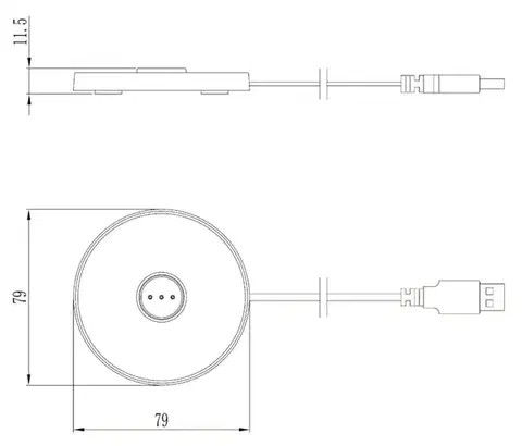 Deko-Light USB nabíjecí základna USB A bez napájení pro svítidla Canis Mini 930732