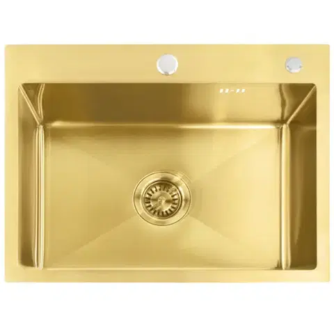 REA Ocelový dřez Liam BRUSH GOLD ZLE-06007