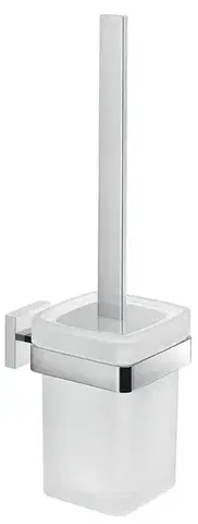 Gedy ELBA WC štětka závěsná, mléčné sklo, chrom A033313