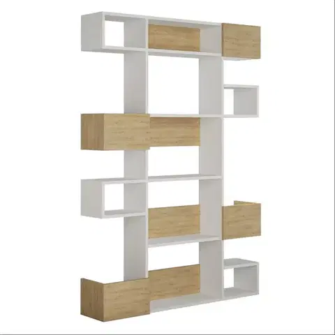 Knihovna Niho - White, Oak
