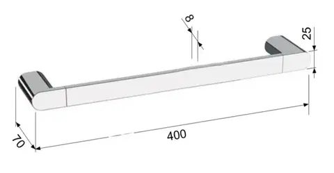 SAPHO FLORI držák ručníků 400, chrom RF010