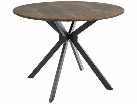 Kasvo ASTER stůl jídelní pr.120cm ořech vint / černá noha