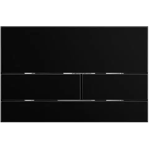CERANO Kompletní WC set Profi/Carlito bílá lesklá WC tlačítko Line/Černá lesklá pro zazdění 48,5x36,5  CER-8050BD84306