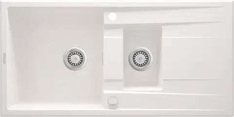 DEANTE Eridan alabaster Granitový dřez 1.5 bowl s odkapávačem ZQE_A513