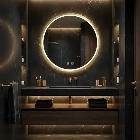 REA Zrcadlo LED 60cm MMJ BRUSH ROSE GOLD HOM-05506
