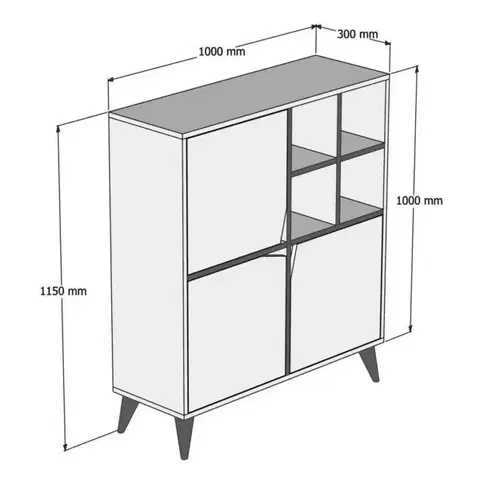 Skříňka Pulse White and Walnut