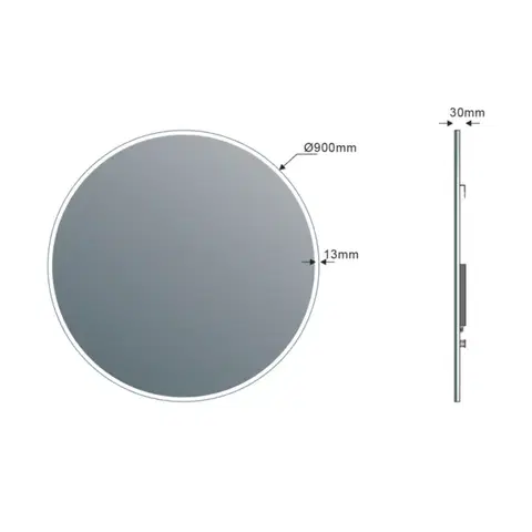 SAPHO VISO kulaté zrcadlo s LED osvětlením ø 90cm VS090