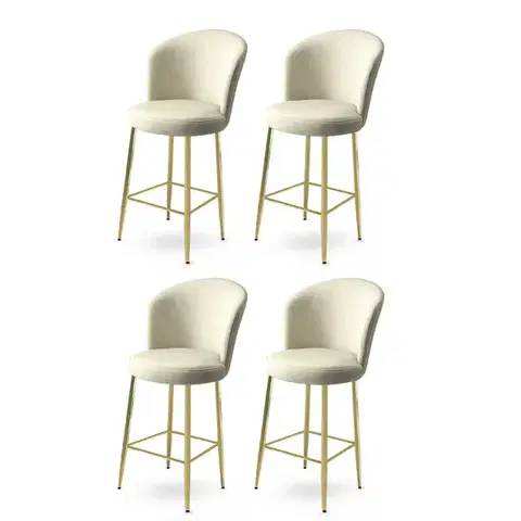 Bar Stool Set (4 Pieces) Alte - Cream, Gold