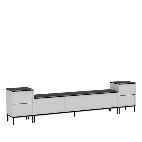 TV stěna / Sestava pod TV Imaj - White, Marble