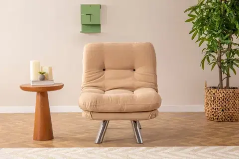 Rozkládací křeslo Misa Small Solo - Cream