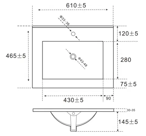 COMAD Nábytkové umyvadlo 60cm 5907441298896
