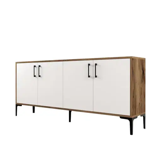 Konzolový stolek Kiev - Walnut, White