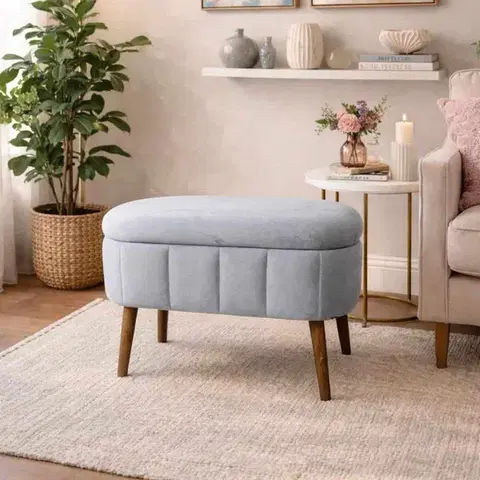 Hanah Home Taburet MINI OSLO  šedá