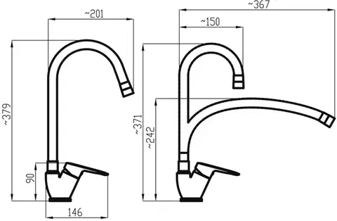 NOVASERVIS Dřezová baterie s šedým flexi ramenem Metalia 54, chrom 54014F,0S