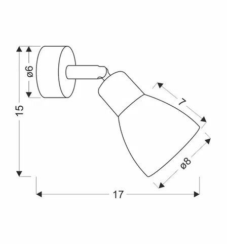 Nástěnná lampa Costa 1x40W E14 černé stínidlo bílá