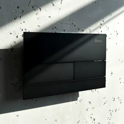REA/S Podomítkový WC systém K011A-Q + tlačítka T Black KPL-E0056