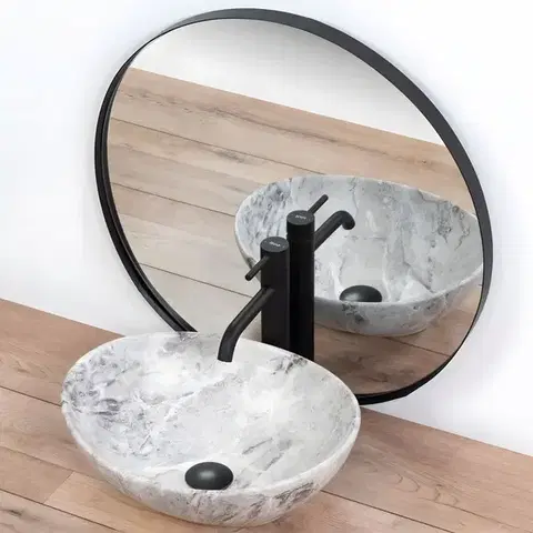 REA Umyvadlo na desku Sofia Stone Marble 41x34,5 REA-U9908