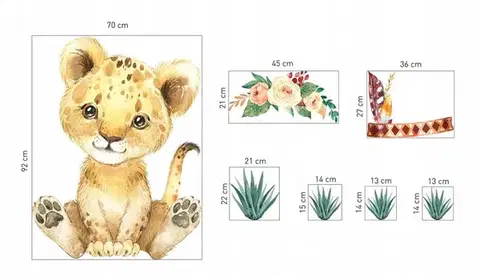 Nálepka na zeď roztomilé lvíče