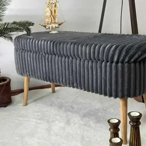 Lavice s úložným prostorem OSLO LINEN TOSCANO