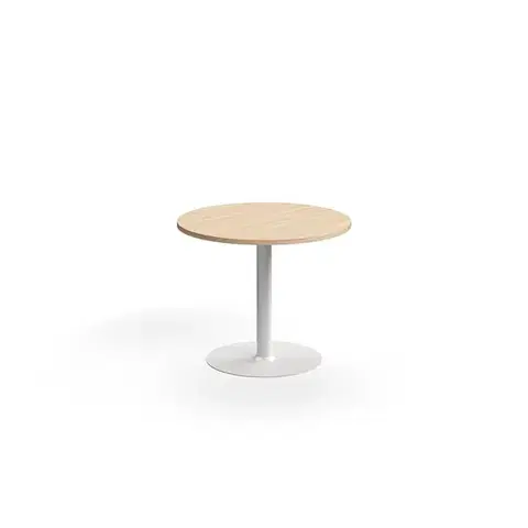 Stůl VERTICUS, Ø900x720 mm, dub/bílá
