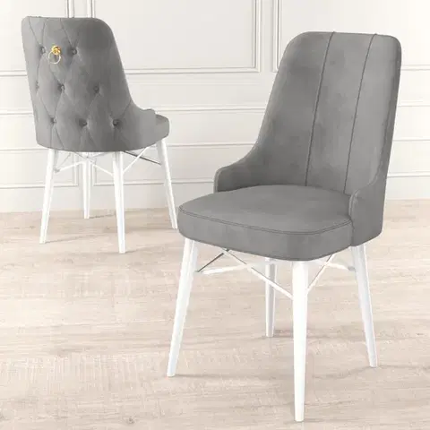 Sada židlí (6 kusů) Pare - Grey, White