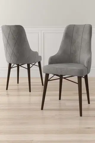 Sada židlí (6 kusů) Neta - Grey, Brown