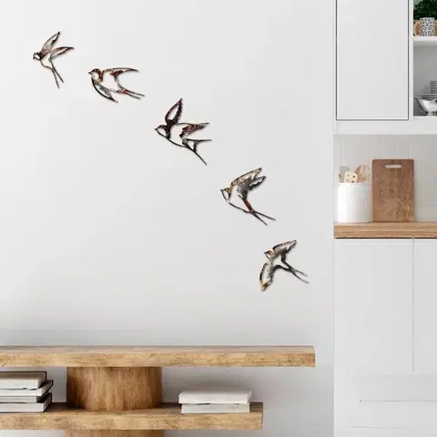 Dekorativní kovový doplněk na zeď Birds-2