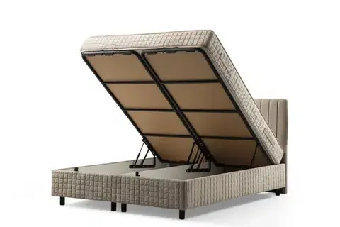 Rám dvoulůžkové postele s čelem Safir 150 x 200 - Brown