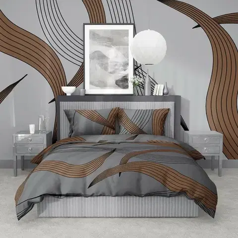 Stanex Bavlněné povlečení Gold Ribbon, 140 x 200 cm, 70 x 90 cm