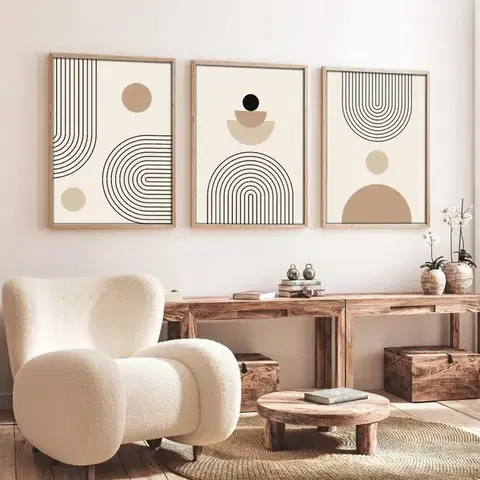 Dekorativní rámovaný obraz z MDF (3 kusy) Huhu261 - 50 x 70