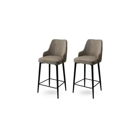 Sada barových židlí Enox Cappuccino and Black, 2 ks, 2 ks