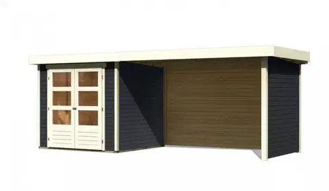 Dřevěný zahradní domek ASKOLA 2 s přístavkem 280 Lanitplast