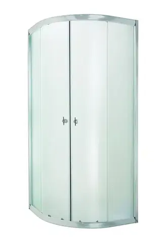 INVENA Sprchový kout čtvrtkruh MARBELLA, profil: chrom, sklo frosted 80x80cm AK-46-181-O