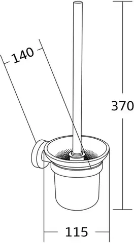 MEXEN Tiber WC štětka, černá  7050550-70