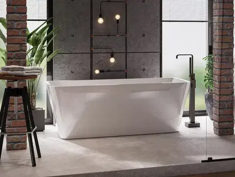 BESCO Volně stojící vana EVITA bílá Barva Bílá, Barva sifonu Chrom, Rozměr vany 160 × 80  VANEVITA160