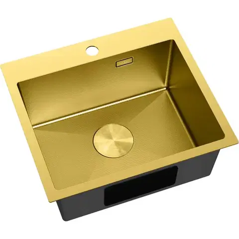 MEXEN Solix ocelový dřez 1-bowl 500 x 450 mm, zlatá HC 6402501000-55HC