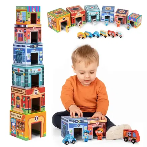 MULTISTORE Stohovací věž BUILD vícebarevná