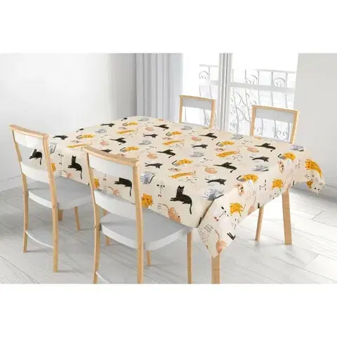 Bellatex Ubrus Adéla Kočička žlutá, 120 x 140 cm, 120 x 140 cm