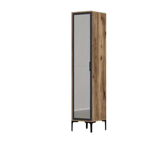 Šatní skříň Kumsal R - Walnut, Anthracite