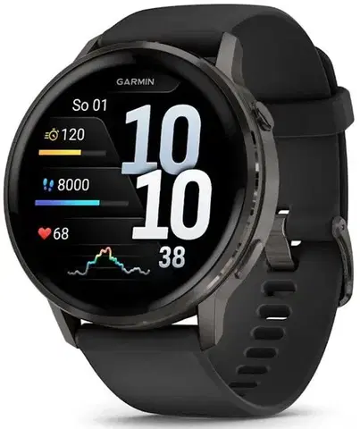 Garmin Venu® 4 - 45 mm Slate a Černý silikonový řemínek 010-03014-00