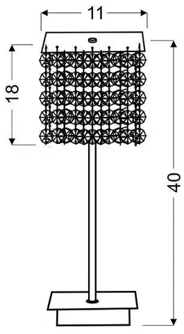 Stolní lampa chrom/fialová Classic