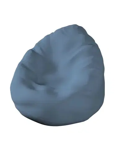 Sedací vak barva modrá látka pletený vzor