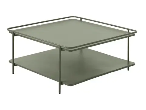 Estila Konferenční stolek Koge, olivový kov, 75 cm
