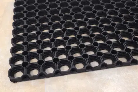 Hamat, Venkovní čistící rohož guma Domino 22mm - na ven i na doma, 50x80, černá, exteriér